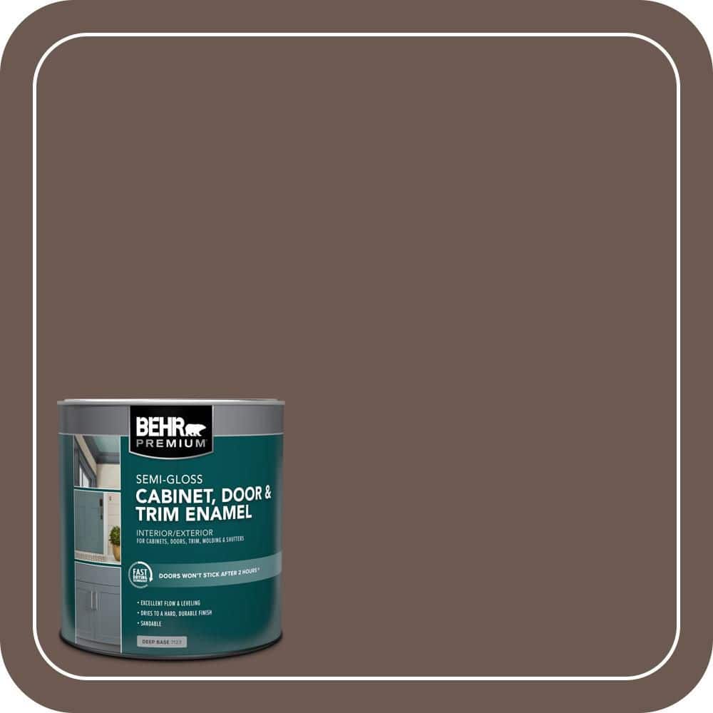 BEHR PREMIUM 1 qt. #N180-7 Oiled Teak Semi-Gloss Enamel Interior