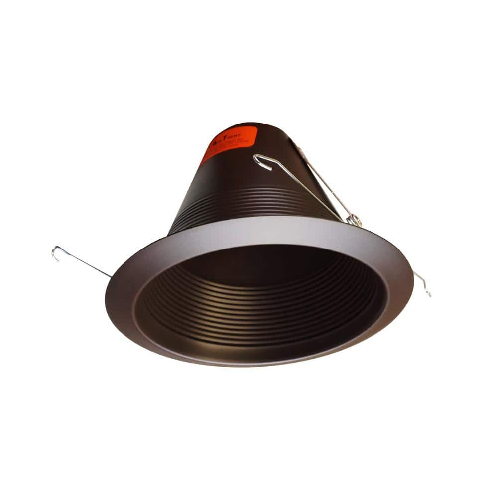 NICOR 6 in. Oil-Rubbed Bronze Airtight Recessed Cone Baffle Trim fits 6 in. Housings