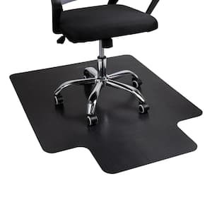 Black 35.5 in. W x 47.5 in. L PVC Office Chair Mat for Hardwood Floors Under Desk Floor Protector