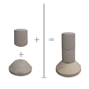 3-Section 31.25 in. Stackable Concrete Pier Footing