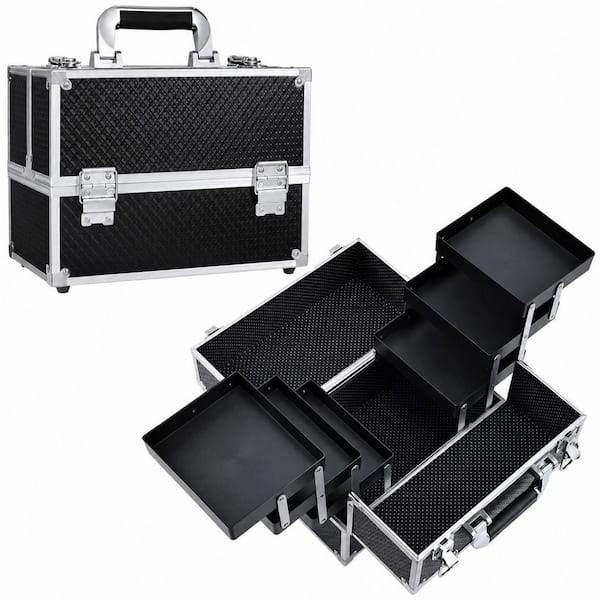 hard case travel makeup bag Jetsetter Cosmetic ensuring that you have optimal lighting for precise makeup application wherever you are Hard Shell Cosmetic Travel Case,