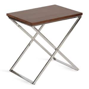 Laraway 20.25 in. Silver Rectangle Wood End Table