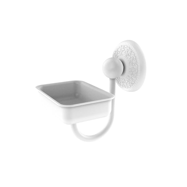 Allied Brass Prestige Monte Carlo Wall Mounted Soap Dish in Matte White