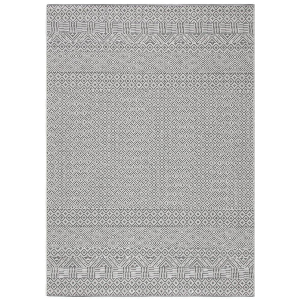 Courtyard Brown/Gray Doormat 2 ft. x 4 ft. Tribal Striped Diamonds Indoor/Outdoor Area Rug price history on PriceWatchPro
