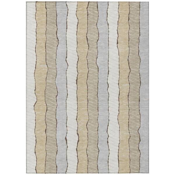 Chantille Machine Washable Indoor/Outdoor Abstract ACN3039 Ivory 10 ft. x 14 ft. Area Rug