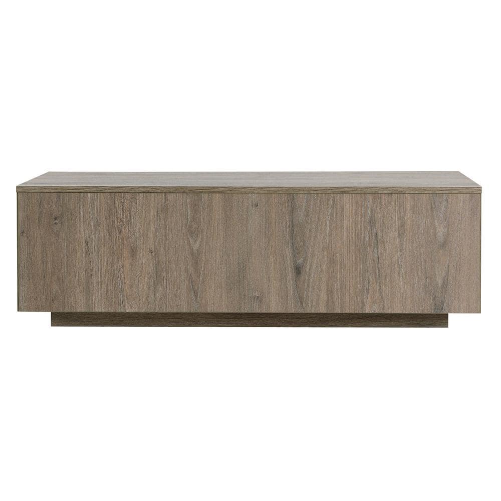 Antiqued Gray Oak Rectangular Wood Coffee Table, 48"