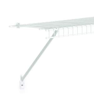 Fixed Mount White Steel 20.25 in. L Standard Support Bracket for 16-in. Deep Wire Shelving (12 Pack)