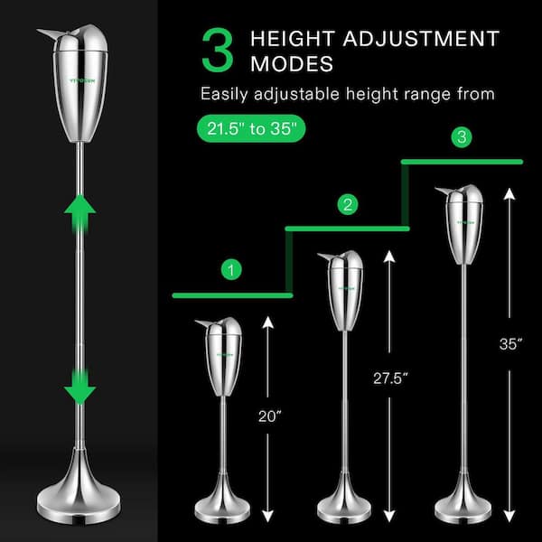 VIVOSUN Chrome Stainless Steel Floor Standing Outdoor