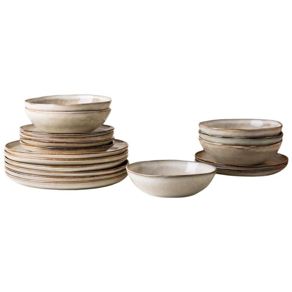 24-Piece Brown Ceramic Dinnerware Set, Highly Scratch Resistant, Dishwasher and Microwave Safe, Service for 8 price history on PriceWatchPro