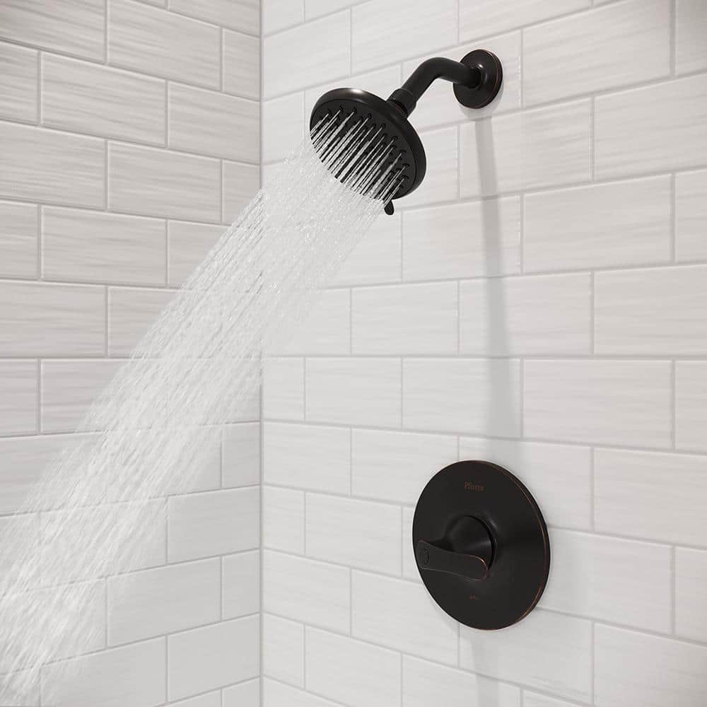 Tuscan Bronze Wall Mounted Shower Faucet Kit
