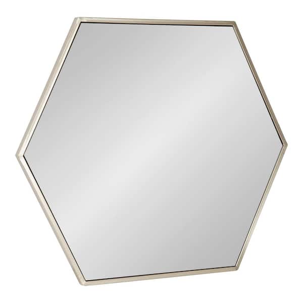 Mudroom With Hexagonal Mirror Tiles Stock Photo - Download Image