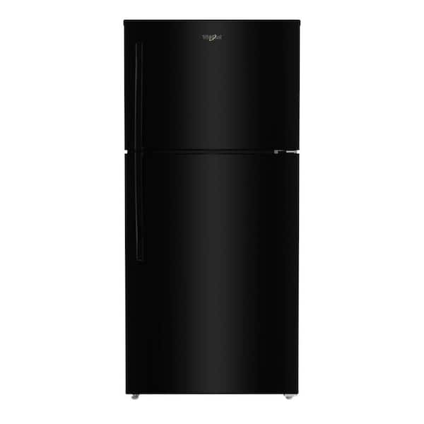 29.5 in. 19.3 cu. ft. Freestanding Top Freezer Refrigerator in Black with Total Coverage Cooling