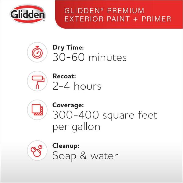 Glidden Premium 1 qt. PPG1025-1 Commercial White Semi-Gloss
