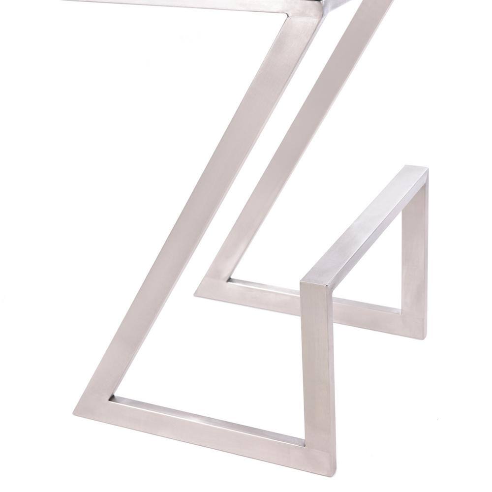 Black Leather and Metal Backless Counter Stool, 26 Inch