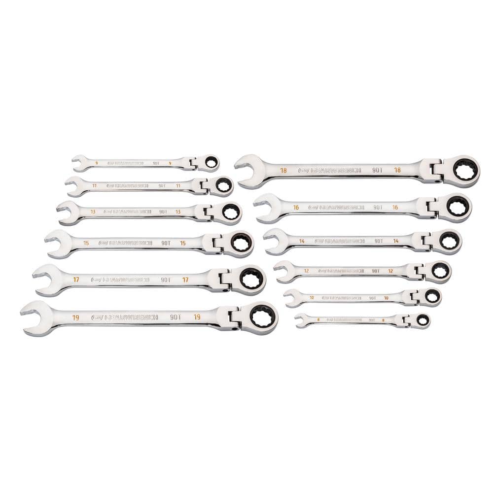 Metric 90-Tooth Flex Head Combination Ratcheting Wrench Tool Set (12-Piece) price history on PriceWatchPro