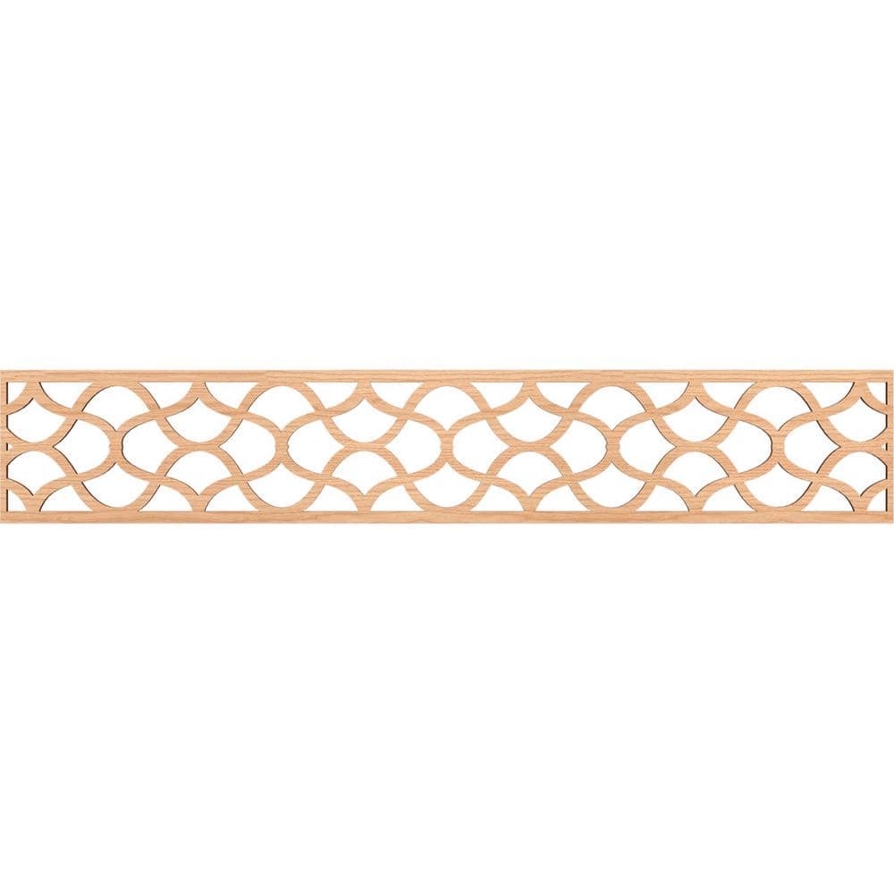 Resort Fretwork 0.25 in. D x 46.625 in. W x 8 in. L Hickory Wood Panel Moulding -  Ekena Millwork, MLDA08X46RSTHI