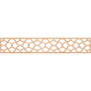 Resort Fretwork 0.25 in. D x 46.625 in. W x 8 in. L Hickory Wood Panel Moulding