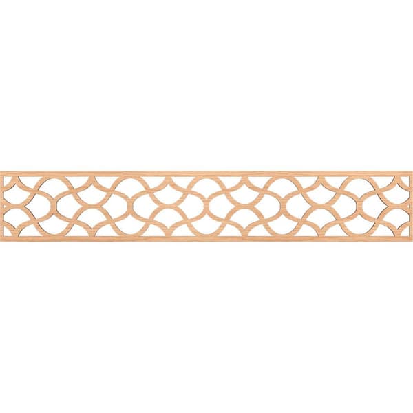 Ekena Millwork Resort Fretwork 0.25 in. D x 46.625 in. W x 8 in. L Hickory Wood Panel Moulding