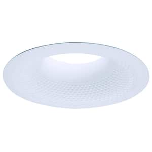 E26 Series 6 in. White Recessed Ceiling Light Perftex Baffle with Self Flanged White Trim Ring