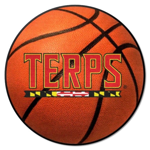 FANMATS Maryland Terrapins Orange 2 ft. Round Basketball Area Rug