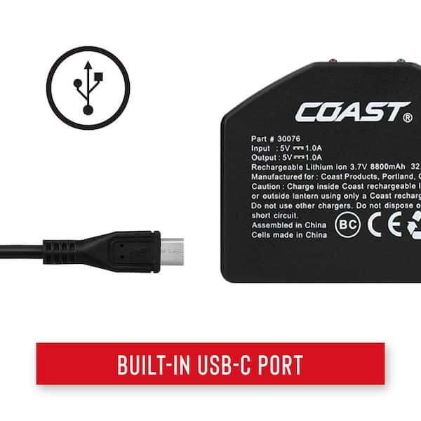 Coast ZX1010 ZITHION-X Micro-USB Rechargeable Battery for EAL26 