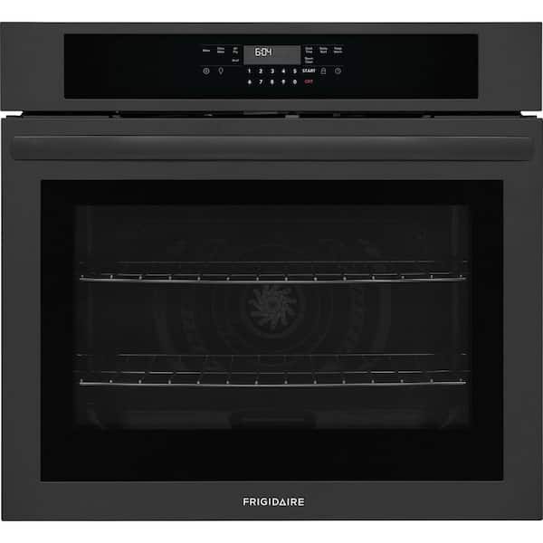 30 in. Single Wall Oven with Convection 30-min Steam-Cleaning in Black