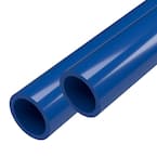 1 in. x 5 ft. Furniture Grade Schedule 40 PVC Pipe in Blue (2-Pack)