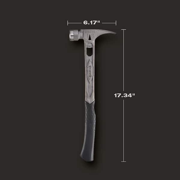 Stiletto 15 oz. TiBone Smooth Face with Curved Handle with Blue Replacement Grip (2-Piece)