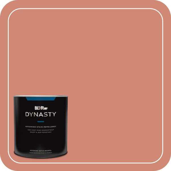 BEHR DYNASTY 1 qt. Home Decorators Collection #HDC-WR16-02 Rosy Copper Satin Enamel Interior Stain-Blocking Paint & Primer