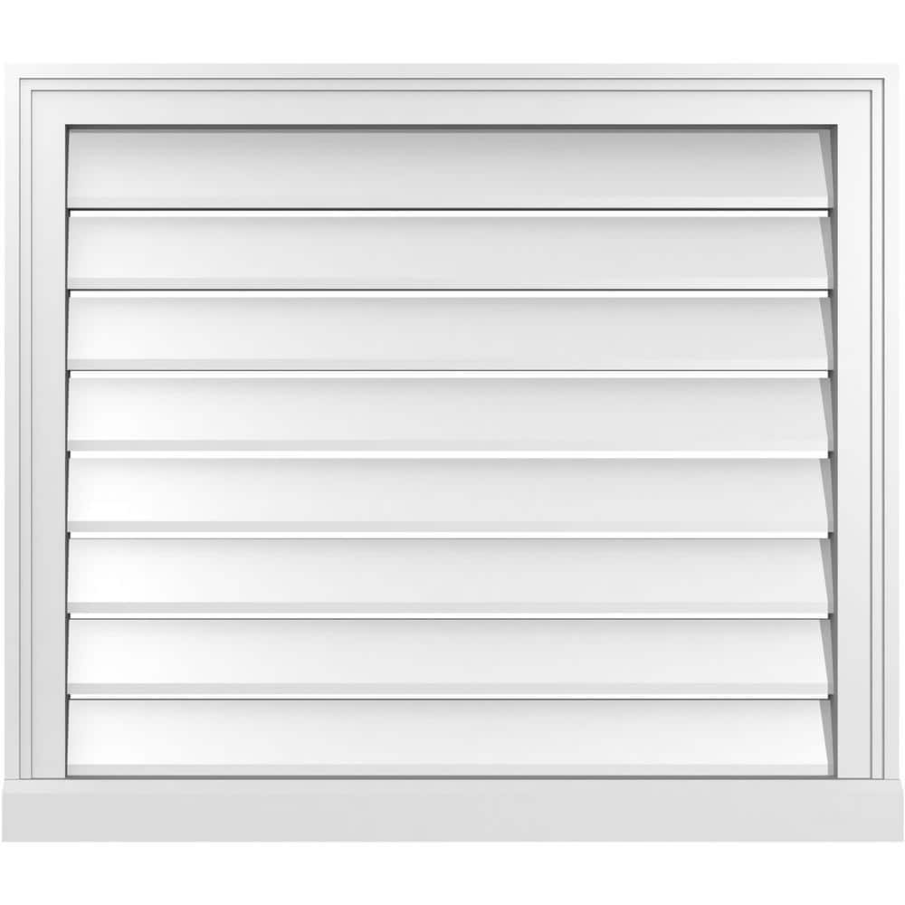 30 in. x 26 in. Vertical Surface Mount PVC Gable Vent: Functional with Brickmould Sill Frame price history on PriceWatchPro