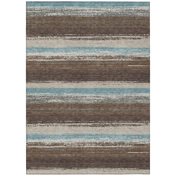 Chantille Machine Washable Indoor/Outdoor Abstract ACN2707 Brown 3 ft. x 4 ft. Area Rug