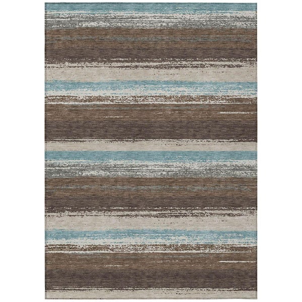Chantille Machine Washable Indoor/Outdoor Abstract ACN2707 Brown 8 ft. x 10 ft. Area Rug