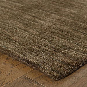 Aiden Brown/Brown 10 ft. X 13 ft. Solid Area Rug