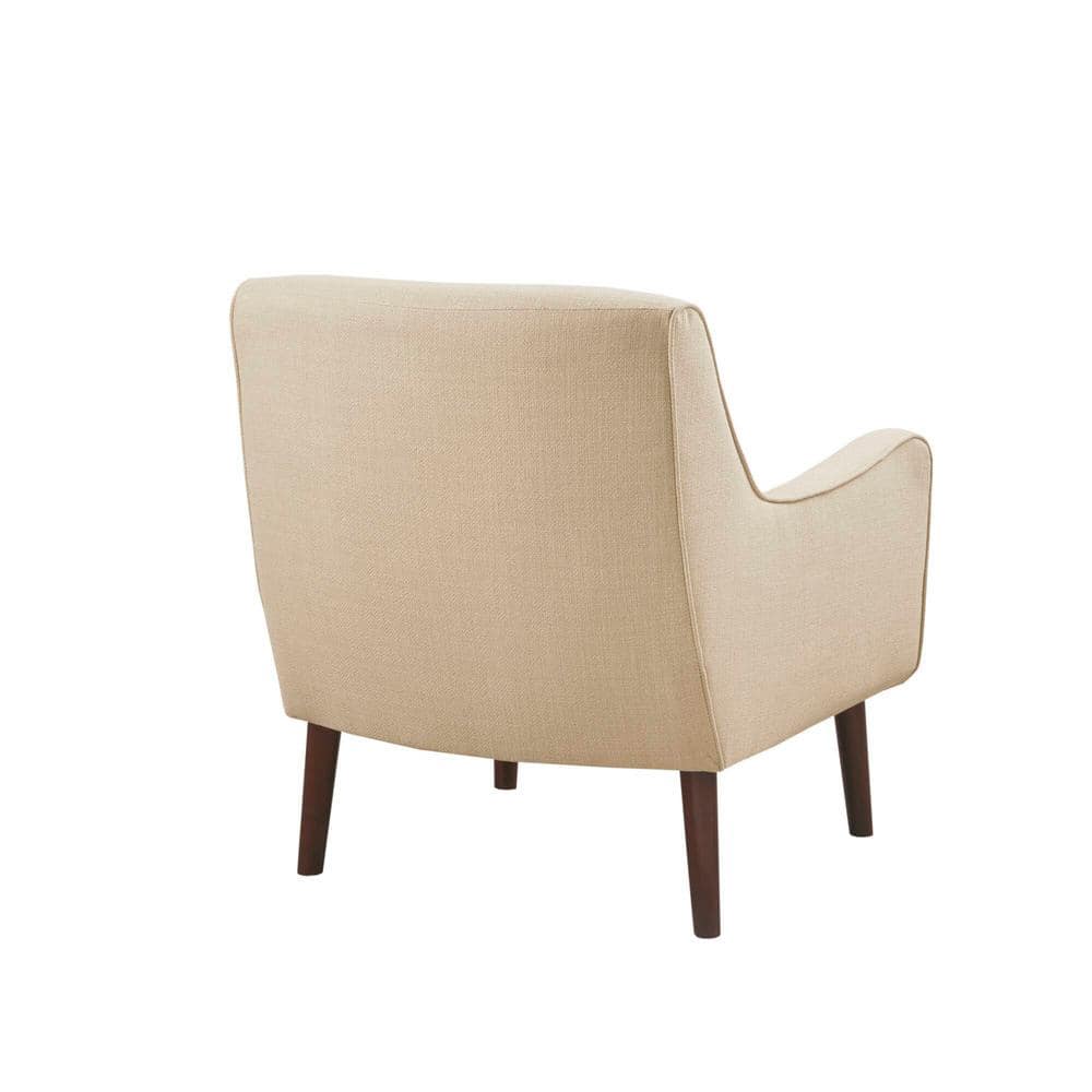 Liam Mid-Century Beige Upholstered Accent Chair