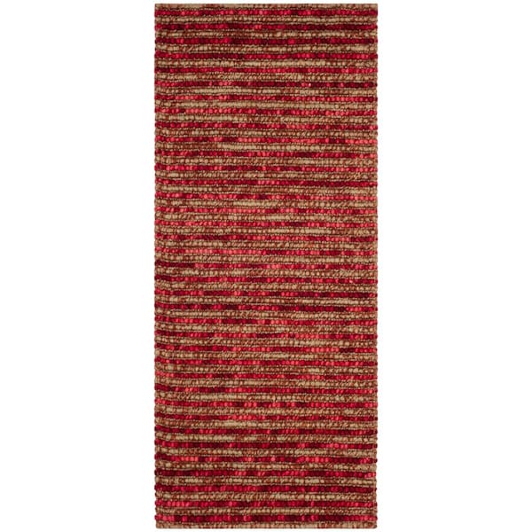 SAFAVIEH Bohemian Red/Multi 3 ft. x 6 ft. Striped Runner Rug