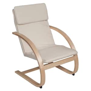 Baha Natural and Beige Bentwood Reclining Chair