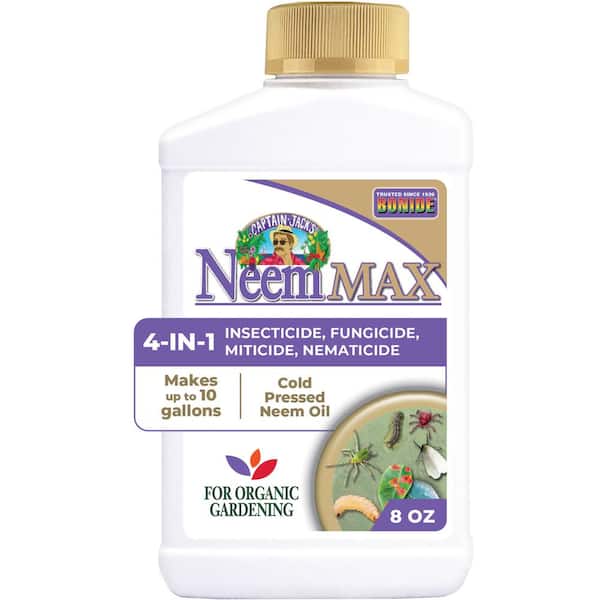 Bonide Captain Jack's Neem Max, 8 oz Concentrated Cold Pressed Neem Oil, Insecticide, Fungicide, Miticide and Nematicide