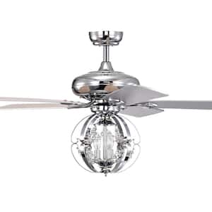 Dazy 48 in. 3-Light Indoor Chrome Finish Ceiling Fan with Light Kit
