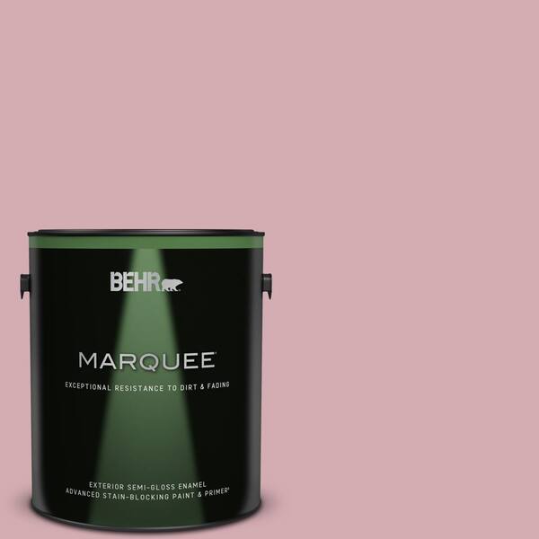 BEHR MARQUEE 1 gal. #S130-3 Ballet Rose Semi-Gloss Enamel Exterior Paint & Primer