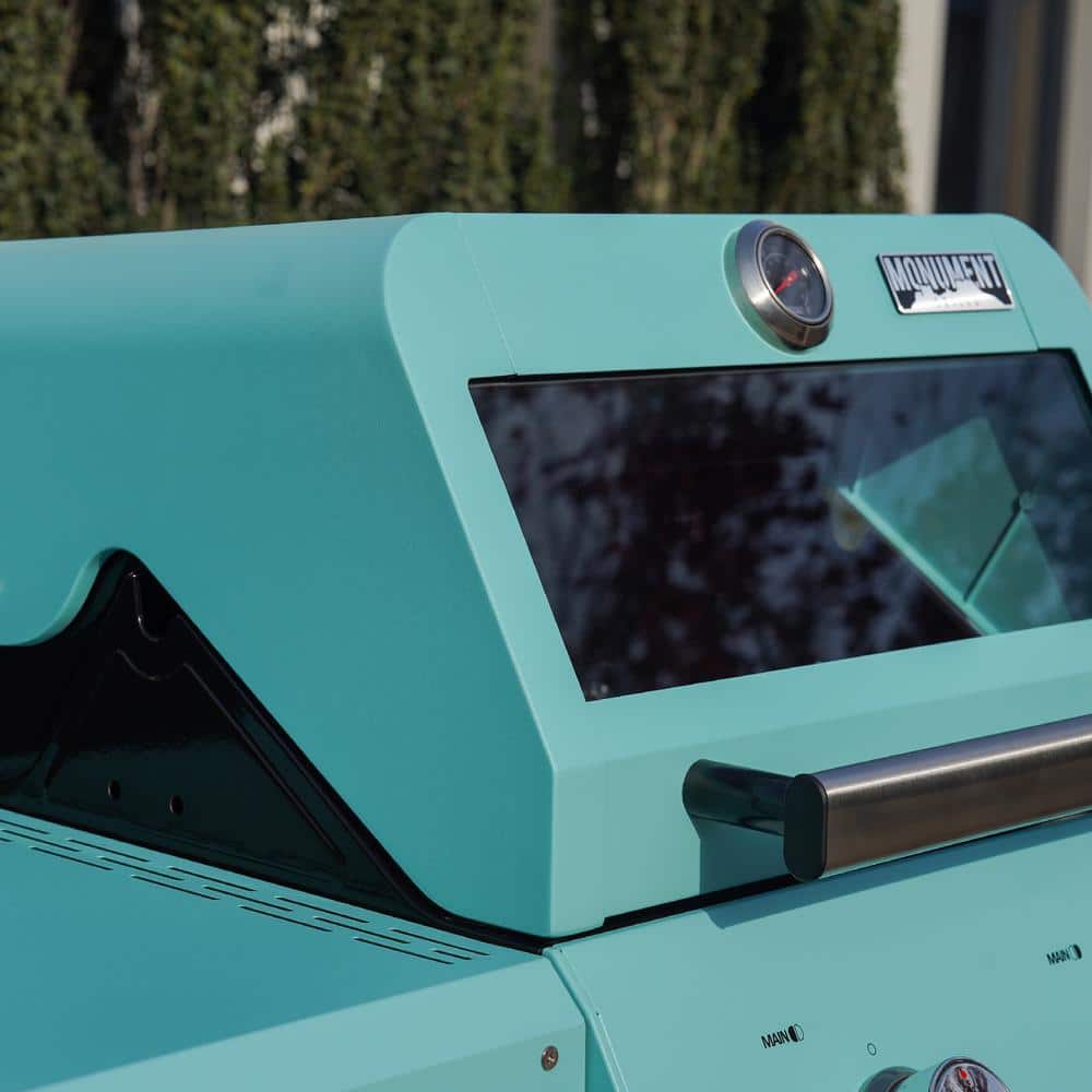 Mesa Jade Green 2-Burner Propane Gas Grill with LED Controls
