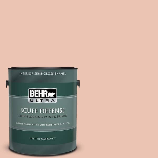 BEHR ULTRA 1 gal. Home Decorators Collection #HDC-CT-14 Coral Coast Extra Durable Semi-Gloss Enamel Interior Paint & Primer