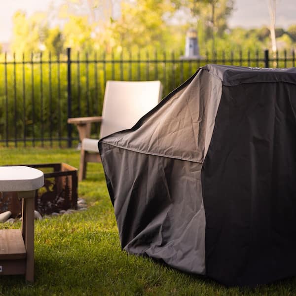 Mesa Large Square Black Patio Chair Cover, 2-Pack