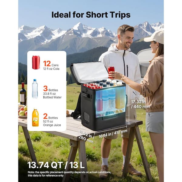 VEVOR Car Refrigerator12-Volt Car Refrigerator Fridge 13.7 qt