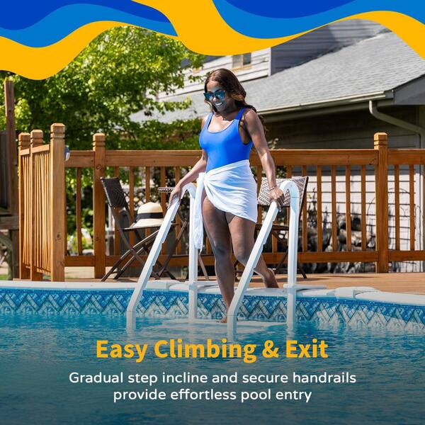 36 Inches Summer Waves 36 Inch SureStep Step Outdoor Above Above