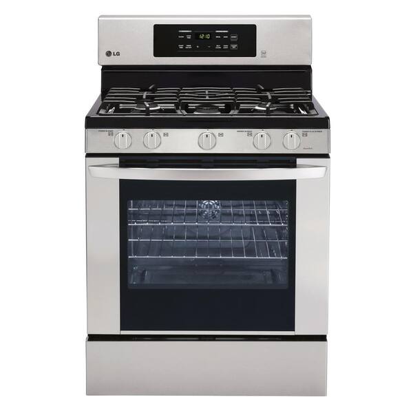 LG 5.4 cu. ft. Gas Range with Self-Cleaning Convection Oven in Stainless Steel