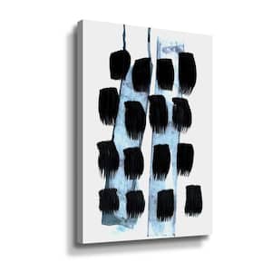 'Black white blue' by Iris Lehnhardt Canvas Wall Art