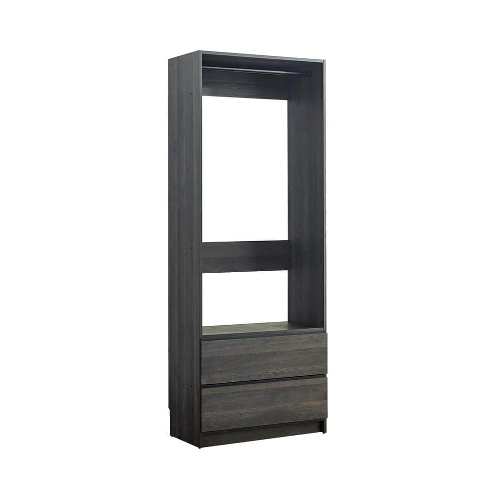 Prosper 32 in. W Gray Tower Unit One-Shelf Two Drawers Wood Closet System price history on PriceWatchPro