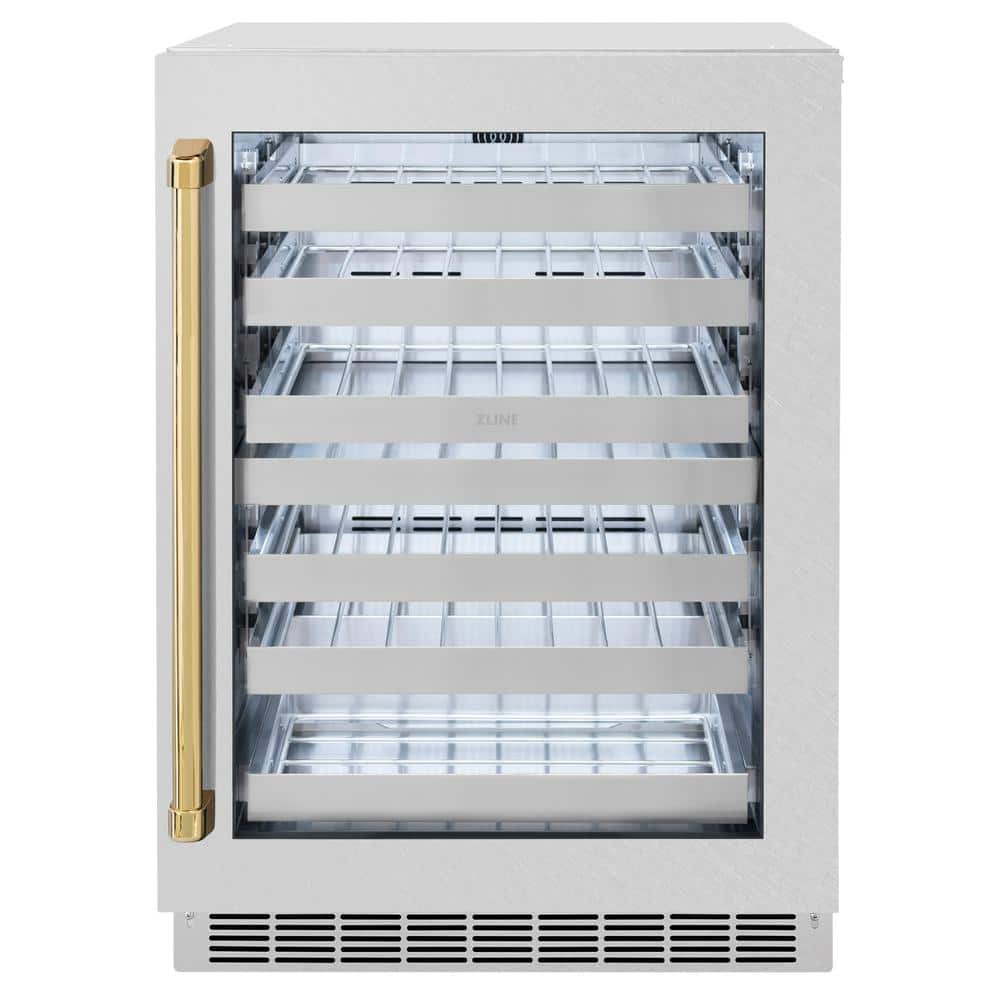 Autograph 24 in. Touchstone Dual Zone 44 Bottle Wine Cooler with Satin Steel Glass Door and Polished Gold Handle price history on PriceWatchPro