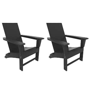 Shoreside Gray Outdoor Modern Folding Plastic Adirondack Chair