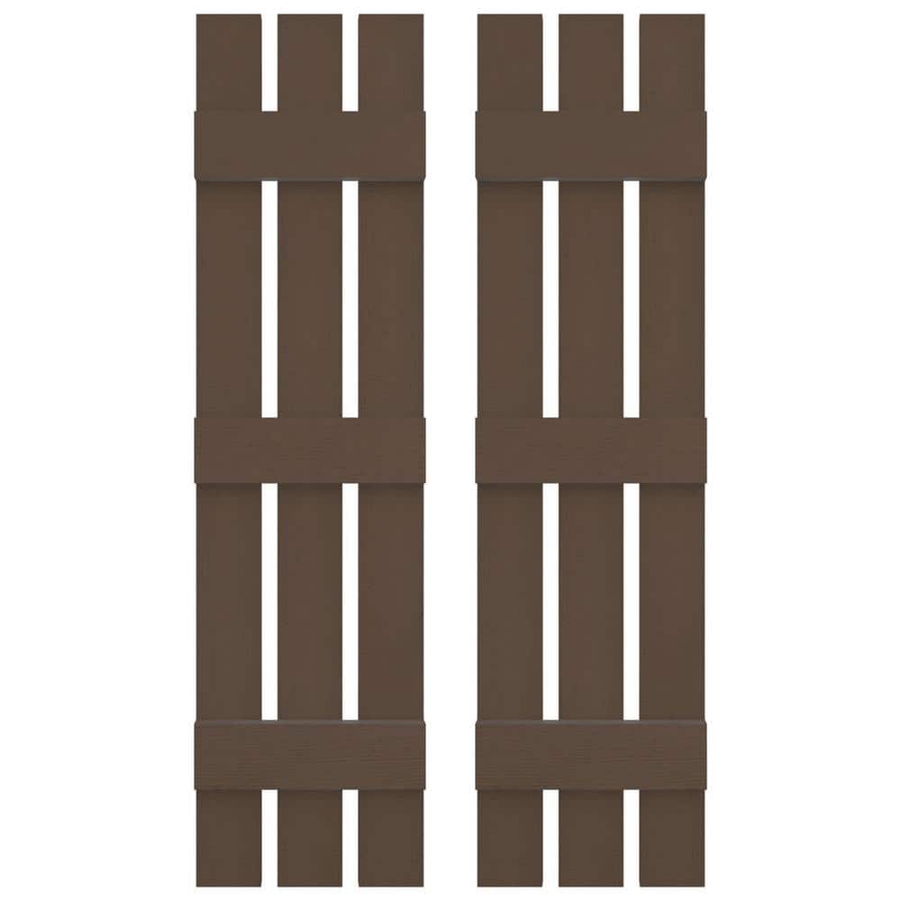 TailorMade 12 in. W x 57 in. H Vinyl Board and Batten Shutters Pair in French Roast price history on PriceWatchPro